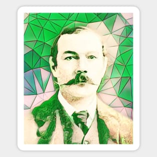 Arthur Conan Doyle Green Portrait | Arthur Conan Doyle Artwork 7 Magnet